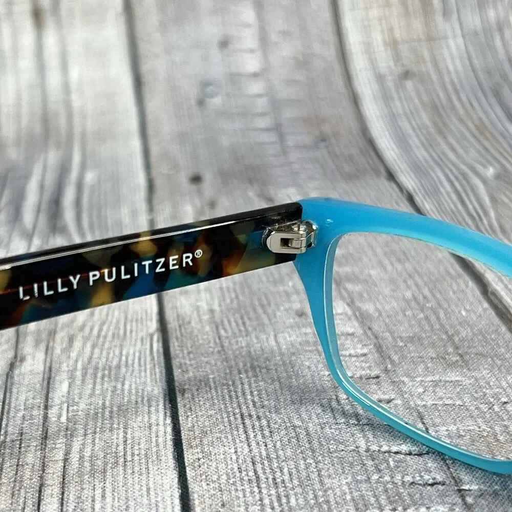 Lilly Pulitzer Eyeglasses Frame Surf TB 48-17-136 Blue/Tortoise Full Rim RX